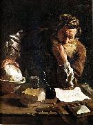 Domenico Fetti Archimedes Thoughtful USA oil painting artist